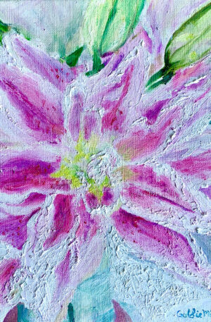 Lily In Its Glory, Acrylic, 10x10 - by Goldie Milgram