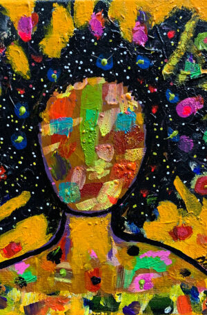 Athena Goddess of Wisdom, Arts, War, Acrylic, 10x10 - by Brenda Robinson