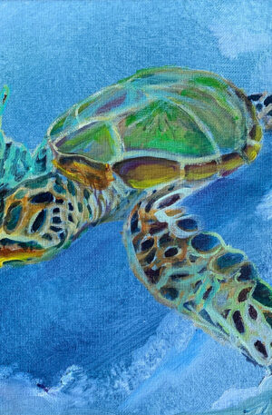 Drifting By, Acrylic, 10x10 - by Judy Dempsey