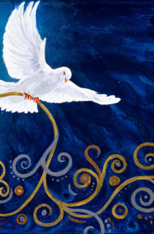 Same Origin of Love, Acrylic, 10x10 - by Bibzie Priori