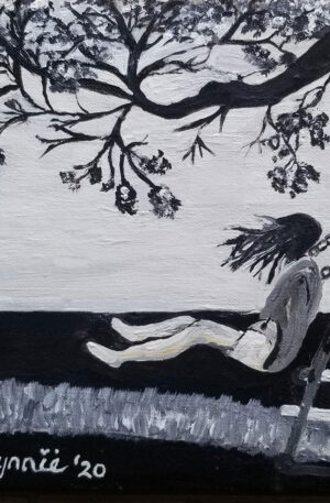 Isla, 10x10, Acrylic - by Lynnie Kasow